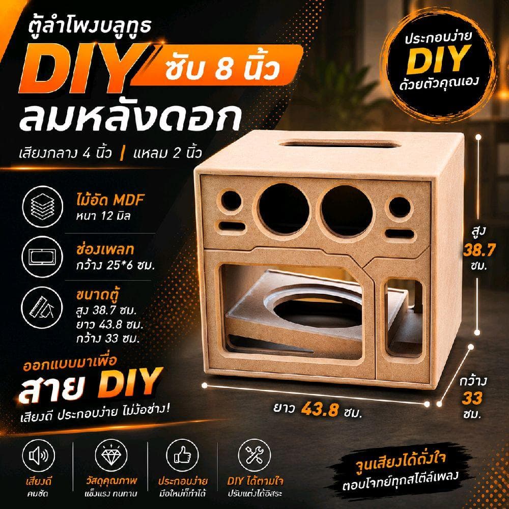 8 นิ้วลมหลังดอก กลาง 4 นิ้ว 4 ดอก แหลม jbl 3 นิ้ว 2 ดอก
